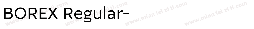 BOREX Regular字体转换
